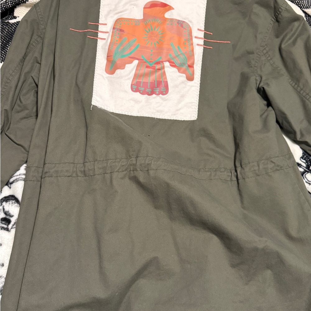 Hooey Olive Green Jacket with Multicolor Accents